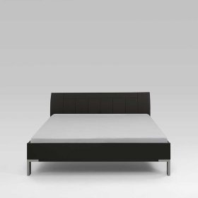 Bett Alde in Braun mit Polsterkopfteil und LED Beleuchtung – Ansicht 3