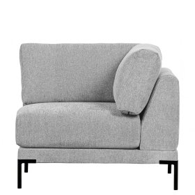 Eckelement Modul Sofa Kahilke in Hellgrau mit Vierfußgestell aus Metall – Ansicht 5