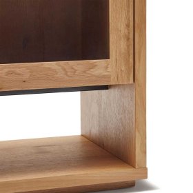Skandi Design Schrank Vitrine Blax in Eichefarben 100 cm breit – Ansicht 5