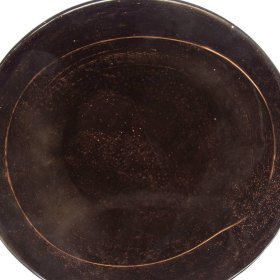 Beistelltisch Cranoz in runder Form aus Gussglas und Metall – Ansicht 3