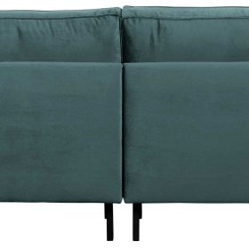 Retrostil Couch Maiwos in Petrol mit Samtbezug – Ansicht 7