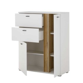 Kommode Luzillo - Weiß und Wildeichefarben in modernem Design – Ansicht 4