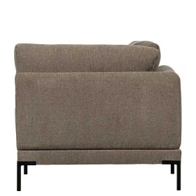 Eckelement Modul Sofa Udjaca in Taupe mit Vierfußgestell aus Metall – Ansicht 7