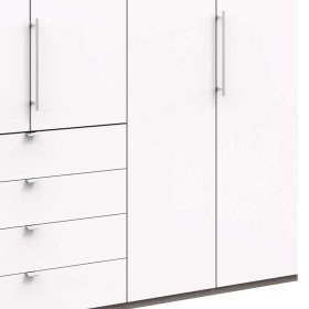 Gleittüren Schrank Rarian mit vier Schubladen modern – Ansicht 4