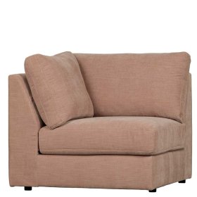 Rosa Modulsofa Ecke Oktamian Rücken echt bezogen - 44 cm Sitzhöhe – Ansicht 1
