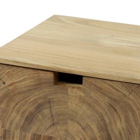 Nachttisch Cristalcio aus Akazie Massivholz für die Wandmontage – Ansicht 4