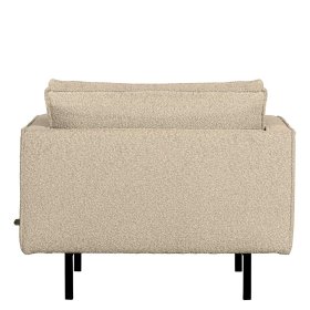 Retro Polstersessel Catanias in Beige Boucle mit Vierfußgestell aus Metall – Ansicht 4