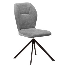 Esstisch Stühle Corres in Grau um 360 Grad drehbar (2er Set) – Ansicht 1