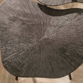 Zweisatztisch Restania in Dunkelbraun Bronze aus Metall (zweiteilig) – Ansicht 4