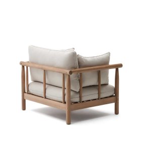 Garten Sessel Carmel aus Eukalyptusholz und Webstoff – Ansicht 4