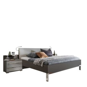 Schlafzimmer Set Kosnira in Braun und Hellgrau Made in Germany (vierteilig) – Ansicht 3