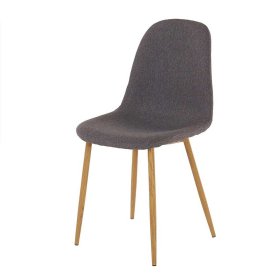 Polsterstühle Araba in Anthrazit und Eichefarben mit Metallgestell (4er Set) – Ansicht 1