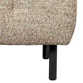 Beistellhocker Streeter in Beige meliert mit Vierfußgestell aus Metall – Ansicht 4