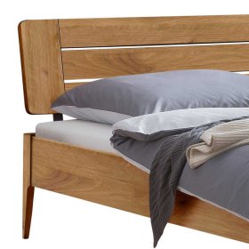 Hochwertiges Bett 140x200 Winner aus Wildeiche Massivholz in modernem Design – Ansicht 3