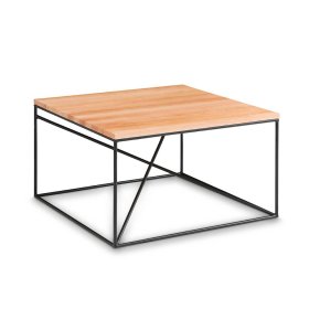 Sofa Couchtisch Feanor aus Kernbuche Massivholz mit Metall Bügelgestell – Ansicht 2
