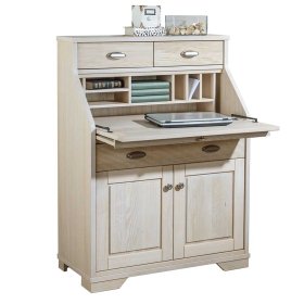 Sekretär Imano in Eiche White Wash im Landhausstil – Ansicht 4
