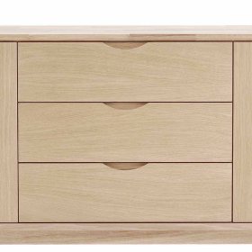 Esszimmer Anrichte Vurian aus Eiche White Wash 85 cm hoch – Ansicht 4