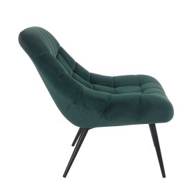 Samt Sessel Ziaru in Dunkelgrün im Retro Style – Ansicht 6