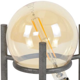 Loft Tischlampe Garella aus Metall in Altsilberfarben – Ansicht 4