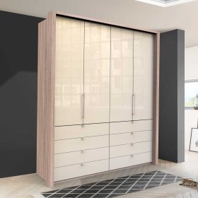 Kleiderschrank Codumenta mit acht Schubladen und Metallgriffen – Ansicht 2