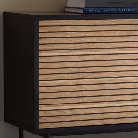 Sideboard Jacrella in Schwarz und Eichefarben im Skandi Design – Ansicht 3