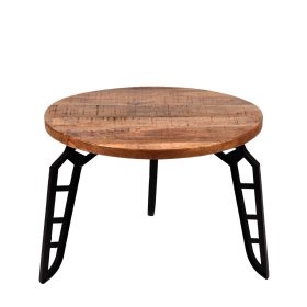 Sofa Beistelltisch Piemonta im Industriedesign rund – Ansicht 1