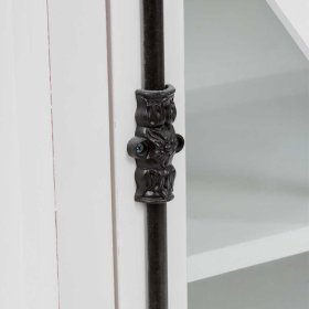 Vitrine Tevez in Weiß im Landhausstil – Ansicht 4