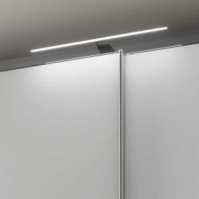 Schlafzimmer Xarina in Weiß und Hellgrau mit LED Beleuchtung (vierteilig) – Ansicht 15