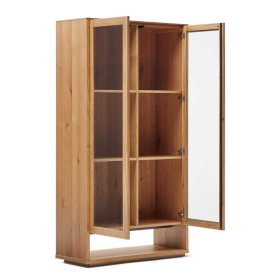 Skandi Design Schrank Vitrine Blax in Eichefarben 100 cm breit – Ansicht 3