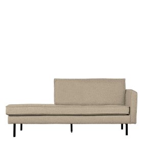 Daybed Retro Stil Catanias in Beige Boucle mit Fußgestell aus Metall – Ansicht 2