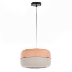 Design Hängelampe Novara in Rosa und Grau 150 cm hoch – Ansicht 2