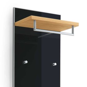Flurgarderobe Curomma in Anthrazit Glas mit Eiche Bianco furniert – Ansicht 3