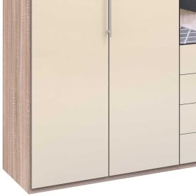Großer Schlafzimmerschrank Codumenta mit Spiegel Falttüren und Schubladen – Ansicht 4