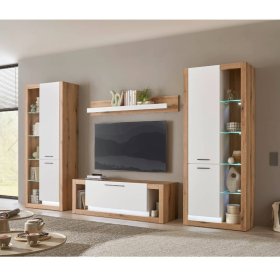 Anbauwand Asprecca 195 cm hoch und 43 cm tief (vierteilig) – Ansicht 16