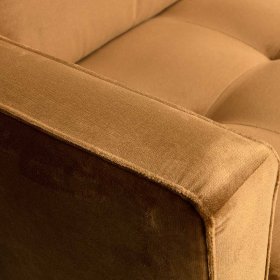 Samt Dreisitzer Sofa Habanas in Honigfarben 275 cm breit – Ansicht 8