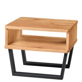 Industry und Loft Stil Bett Tonnia aus Wildbuche Massivholz und Metall – Ansicht 5