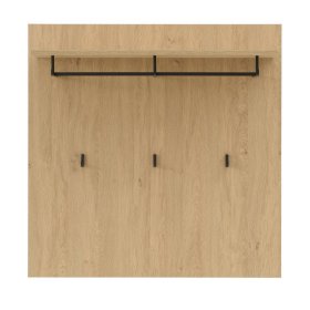 Wandgarderobe Carno in Eiche Stone mit 3 Kleiderhaken – Ansicht 2