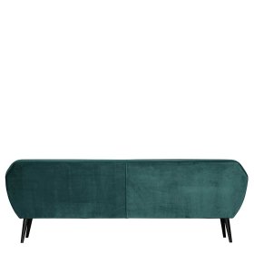 Wohnzimmer Sofa Change in Petrol und Schwarz mit Samtbezug – Ansicht 4