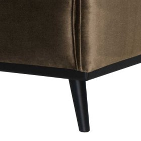 Samt Sessel Cloud in Taupe im Retro Look – Ansicht 6