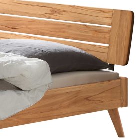 Wildbuche Holzbett Ronald 140x200 cm in modernem Design – Ansicht 3