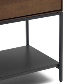 Highboard Pleanos in Nussbaumfarben furniert 80 cm hoch – Ansicht 7