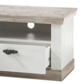 Landhaus Lowboard Flurencina in Pinie Weiß mit 2 Schubladen – Ansicht 5