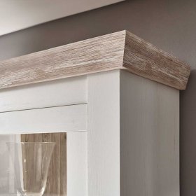 Skandinavische Vitrine Flurencina in Weiß Pinie 70 cm breit – Ansicht 5