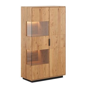 Highboard Niko mit LED Beleuchtung und Glastür – Ansicht 1