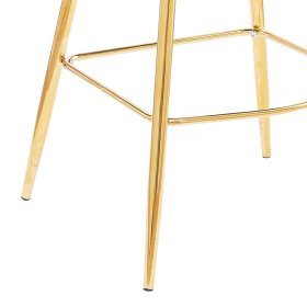 Barhocker Salm in Blau und Goldfarben Muschelform (2er Set) – Ansicht 8