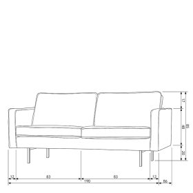 Loungesofa Brunca in Schwarz modern – Ansicht 8