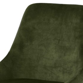 Esstisch Stühle Antalio in Dunkelgrün und Schwarz aus Samt und Metall (2er Set) – Ansicht 6