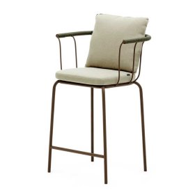 Barhocker mit Rückenlehne Meckey aus Metall mit 66 cm Sitzhöhe (4er Set) – Ansicht 1