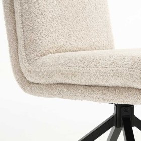 Boucle Esstisch Stühle Mauricios in Cremefarben 51 cm breit – Ansicht 8