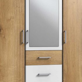 Schrank mit Schubladen Concista in Plankeneiche Holzoptik und Weiß – Ansicht 4